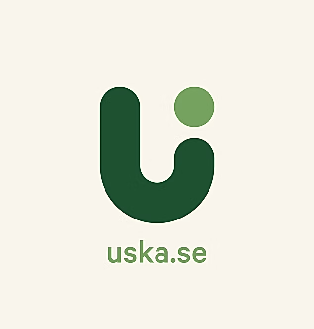 The Uska logo and uska.se wordmark on a cream background